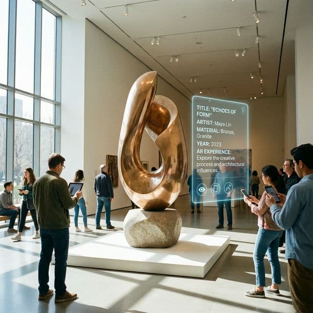 Museum exhibit explored with indoor navigation assistance