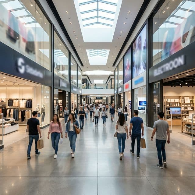 Retail destination shown as an accessible environment
